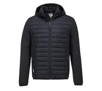 Portwest T832 Chaqueta Kx3 Hybrid Baffle Puños y Borde Inferior Elásticos | Gris jaspeado, XL, Cuello Mao, Corte Estándar, Manga Larga, 100% Nylon, Bolsillos con Cremalleras, Protector de Barbilla