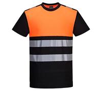 Portwest - Tee-shirt manches courtes haute visibilité PW3 4XL Noir / Orange
