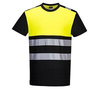 Portwest - Tee-shirt manches courtes haute visibilité PW3 XL Noir / Jaune