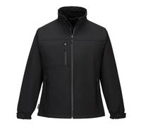 Portwest TK41 Charlotte Chaqueta Cremalleras Resistentes Al Agua Duradero | Negro, XS, Cuello con Forro de Polar, Seis Bolsillos, Manga Larga, Mujer, 94% Poliéster, Lavable a Máquina, Cortavientos