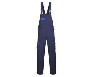 Portwest TX12 Mono de Trabajo con Peto y Tirantes Hombre Texo Contraste Azul Marino, XS