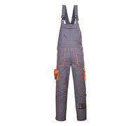 Portwest TX12 Mono de Trabajo con Peto y Tirantes Hombre Texo Contraste Gris, M