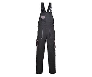 Portwest TX12 Mono de Trabajo con Peto y Tirantes Hombre Texo Contraste Negro Alto, L