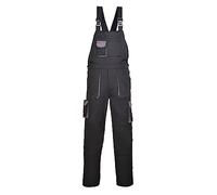 Portwest TX12 Mono de Trabajo con Peto y Tirantes Hombre Texo Contraste Negro, M