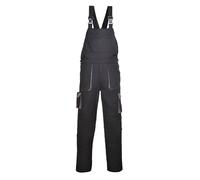 Portwest TX12 Mono de Trabajo con Peto y Tirantes Hombre Texo Contraste Negro, XXXL