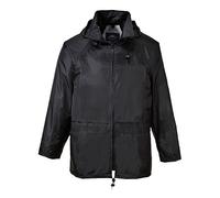 Portwest S440 Chaqueta Impermeable Clásica Ligera para Hombre Negra, S