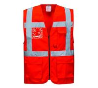 Portwest Chaleco Executive Berlin, Tamaño: L, Color: Rojo, S476RERL
