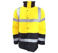 Portwest Parka De Alta Visibilidad Contrast Traffic, Tamaño: XXXL, Color: Amarillo, S466YERXXXL