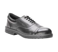 Portwest Zapato Steelite Executive Oxford S1P, Tamaño: 46, Color: Negro, FW47BKR46