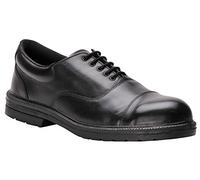 Portwest Zapato Steelite Executive Oxford S1P, Tamaño: 47, Color: Negro, FW47BKR47