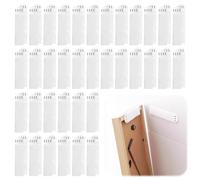 PORUPAEL 36 pares de tiras resistentes para colgar cuadros, tamaño grande, sin clavos, calcomanías de pared para colgar fotos, tiras adhesivas estilo comando, tiras para colgar en la pared para marcos