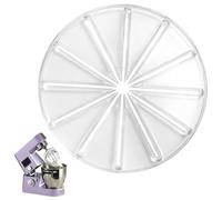 PORUPAEL Batidor de alambre redondo antisalpicaduras para mezcladores, protector de salpicaduras transparente, raspador de batidor y accesorio de limpiaparabrisas para batidoras de 4.5 cuartos y 5