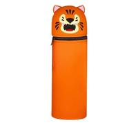 PORUPAEL Estuche de silicona suave 2 en 1, soporte para bolígrafos de mesa Kawaii, estuche escolar de silicona suave con cierre de cremallera, silicona, bolsa para bolígrafos, soporte para bolígrafos
