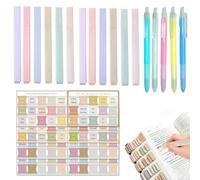 PORUPAEL Kit de diario bíblico, 12 resaltadores de la Biblia pastel que no se sangran, 5 bolígrafos de gel sin sangrado, 120 pestañas de la Biblia, marcadores de la Biblia, bolígrafos de la Biblia
