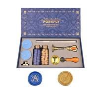 PORXFLY 2 Piezas Letra A Sello de Cera Set, Alfabeto Inicial Sello de Cera Kit Vintage Caja de Regalo, A a Z Letra Serie Sello para Invitaciones de Boda, Sobres, Envoltura de Regalos (A)