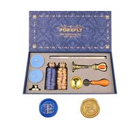 PORXFLY 2 Piezas Letra E Sello de Cera Set, Alfabeto Inicial Sello de Cera Kit Vintage Caja de Regalo, A a Z Letra Serie Sello para Invitaciones de Boda, Sobres, Envoltura de Regalos (E)