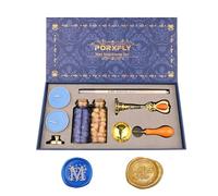 PORXFLY 2 Piezas Letra M Sello de Cera Set, Alfabeto Inicial Sello de Cera Kit Vintage Caja de Regalo, A a Z Letra Serie Sello para Invitaciones de Boda, Sobres, Envoltura de Regalos (M)