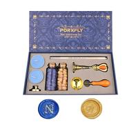 PORXFLY 2 Piezas Letra N Sello de Cera Set, Alfabeto Inicial Sello de Cera Kit Vintage Caja de Regalo, A a Z Letra Serie Sello para Invitaciones de Boda, Sobres, Envoltura de Regalos (N)