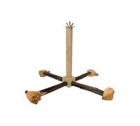 Posadero Giratorio Loro - Rueda Ejercicio Madera Juguete Loro | Soporte Ave Giratorio Altura Ajustable,Pérchica Trepa para Pequeños Inseparables, Cotorras, Aves Accesorio Jaula