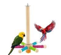 Posadero para Aves, Base Interactiva Giratoria De Madera, Juguetes De Posadero Giratorio para Aves, para Animales Pequeños y Medianos, Gastar Energía, Aliviar el Aburrimiento, Fomentar el Juego y