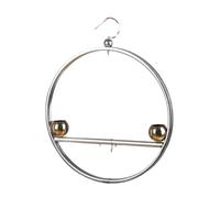 Posadero para Aves,Perchero Colgante de Acero Inoxidable - Percha Circular De Entrenamiento con Gancho Y Comederos - para Jaulas de Mascotas Hogar Jardín Balcón Terraza