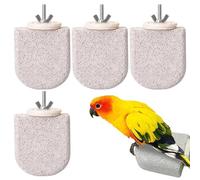 Posadero para Jaula De Aves | 4 Piezas Posadero de Piedra Volcánica Escarchada para Jaula,Juguetes para Afilar Uñas Loros Cacatúas Agapornis Ejercicio - Adiestramiento De Cacatúas Y Agapornis