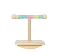Posadero para Loros 1 Juguete Interactivo de Madera Maciza y sisal for Loros, con Columpio Percha, Ideal for Entrenamiento Alivio