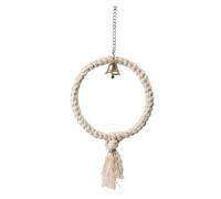 Posadero para Loros Columpio for Jaula de Loros, Juguete masticable for pájaros, Hilo algodón, Anillo Colgante for Combatir el aburrimiento Las Aves, Accesorio for(S 13.5CM)