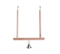 Posadero para Loros Percha for pájaros, Juguetes for Loros, Soporte, Columpio de Madera, Campana, Jaula Colgante, Parque Entrenamiento portátil for