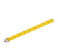 Posadero Parrot Claw Grinding Stick Wooden Bird Perching | Sand Parakeet Bar Teeth Bites Toy For Cage Accessories(Yellow 26cm)