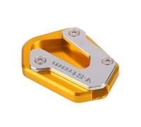 Posapies Anchos Soporte Almohadilla De Soporte Lateral para Motocicleta para Suzuki V-Strom 650 V-Strom 650XT DL650 DL650 Almohadilla Placa Soporte, Extensión Soporte Lateral(Oro)