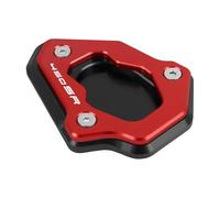Posapies Anchos Soporte Extensor De Reposapiés para Caballete Lateral Motocicleta, Accesorios CNC para CFMOTO 450SR, Almohadilla para, Placa Extensión Soporte para Pata Cabra(Rojo 1)