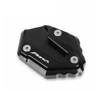 Posapies Anchos Soporte Reposapiés Extensor para Caballete Lateral De Motocicleta para FZ6 para FAZER FZ6R FZ6-S2 2004-2009 2008. Placa Soporte Extensión para(Negro 1)