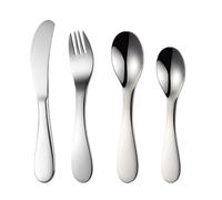 Posate per bambini, 8.07x5.71x0.87 pollici di posate in acciaio per bambini, 6 forchette, 6coltelli da cena sicuri, cucchiai da cena (oceano x 18)