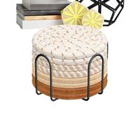 Posavasos absorbentes - 8 piezas de 4,3 pulgadas de cuerda de algodón resistente al calor, posavasos reversibles de secado rápido, juego de soporte protector de mesa duradero | Almohadillas protectora