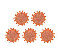 Posavasos absorbentes para bebidas | 5 piezas antideslizantes resistentes al calor absorbente | Posavasos de algodón tejido para tazas y bebidas | Para decoración del hogar, salón, dormitorio, oficina