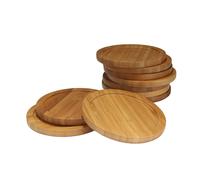 Posavasos BambooMN resistentes, 100 % ecol gicos, de bamb natural - 9,5 cm - Redondos - Juego de 10 posavasos