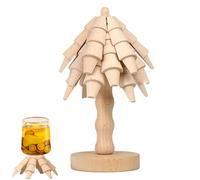 Posavasos de árbol para platos calientes - resistente al calor creativo protector mantel | Mesa de madera Set de soporte - para la protección de bebidas, ollas, sartenes, hotteras, tetera, platos y Ko