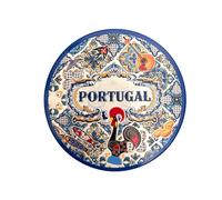 Posavasos de cerámica Portugal con base de corcho resistentes al calor - Posavasos con monumentos portugueses incrustados y varios azulejos, edición exclusiva fabricados en Portugal (redondos