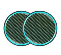 Posavasos de coche con luz nocturna para interior de automóvil, paquete de 2 alfombrillas para bebidas con efecto que brilla en la oscuridad, TPU + PVC, almohadillas impermeables y resistentes a los