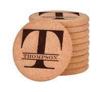 Posavasos de corcho personalizados para bebidas, posavasos absorbentes grabados personalizados resistentes al calor y al agua para tazas y tazas (T)
