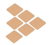 Posavasos de corcho resistentes al calor, forma redonda, juego de 6/12 piezas, protege los muebles del calor y las marcas de vidrio (6 piezas cuadradas)