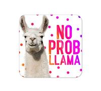 Posavasos de Llama no Prob, para Trabajar Desde casa, Regalos de Trabajo, Regalo de Trabajo, Jefe, Estudiante, colega, bromas, Alpaca, Mantel, café, CC7
