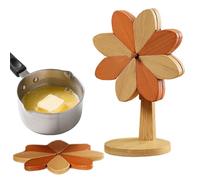 Posavasos de madera - Juego natural antideslizante resistente al calor | Molinos de viento de madera para cocina, mesa de cocina, escritorio, bar, oficina, granja, taza de café cuencos