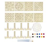 Posavasos de Madera Sin Acabar | Pintura Decoración Mesa Hogar,Posavasos Lisos para Manualidades | Para Bricolaje Navidad Adultos Escritorio Oficina Hogar Aula Mesa De Café