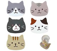Posavasos de Silicona Gato 5 Unidades Antideslizantes Resistentes al Calor decoración Mesa Cocina Regalo Original