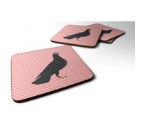 Posavasos decorativos de 3,5"" multicolor con cuadros rosados y palomas de Budapest Highflyer de Caroline's Treasures