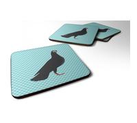 Posavasos decorativos de cuadros azules de palomas Highflyer Budapest de Caroline's Treasures, 3,5"" y multicolor