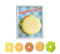 Posavasos Divertidos - Base de Silicona Antideslizante con Diseño de Hamburguesa | Posavasos estéticos con Marco de Almacenamiento magnético | para Barra de Café, Oficina en