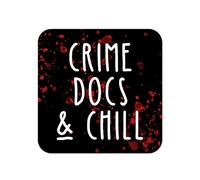 Posavasos Divertidos para Tazas de Oficina, Posavasos de Cerveza con Texto en inglés Crime Docs para niños, Accesorio sarcástico para el hogar, café Tonto, CC34
